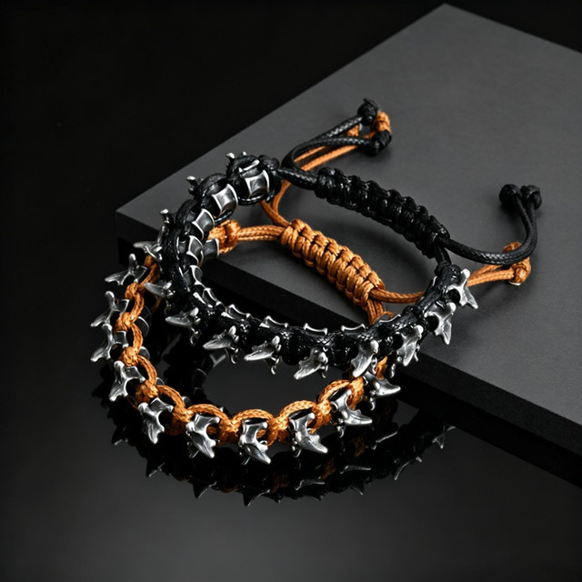 prjewel Armband, Drachen-Dornenketten, Silber, Herren, Punk - Bild 1