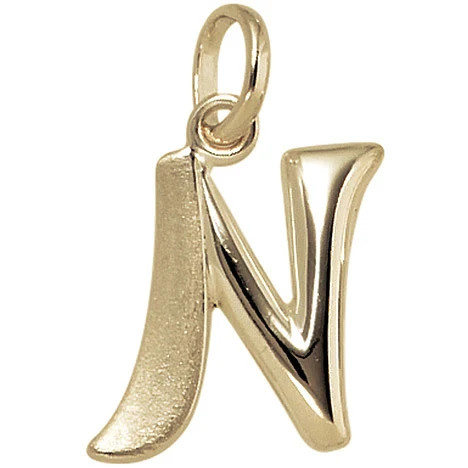 Colfem Anhänger Buchstabe N, 375 Gelbgold, Unisex - Bild 1