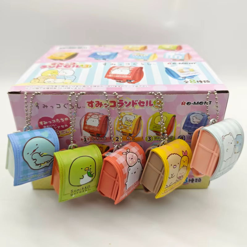RE-MENT Sumikko Gurashi Mini-Schultertaschen Blind Box mit Shirokuma, Tonkatsu und Neko als mehrfarbige Kunststoff-Miniatur-Figuren - Bild 3