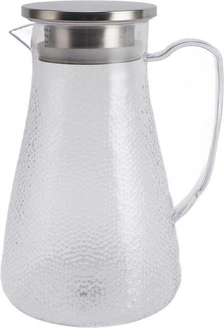 TOMTOP JMS Wasserkrug mit Deckel und Griff aus Acryl, transparent/weiß, 1,5 l - Bild 1
