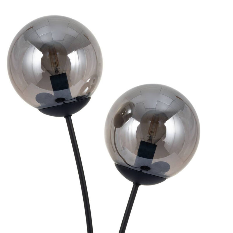 POCOline Tischleuchte Space Schwarz aus Glas und Metall mit 2 E14 Fassungen, B/H/T: 15 x 60 x 32 cm - Bild 2