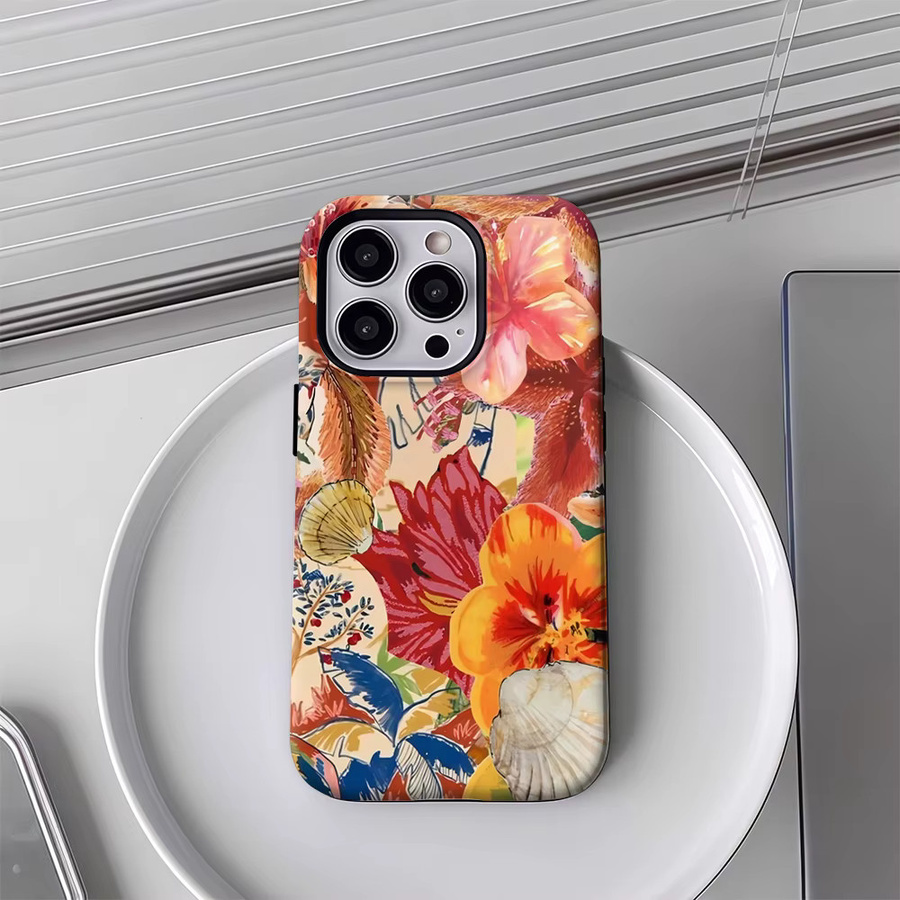 Tropical Mix Handyhülle für iPhone 18 17 16 15 14 13 12 11 Pro Max Plus Multicolor Doppelschichtige Rückabdeckung - Bild 4