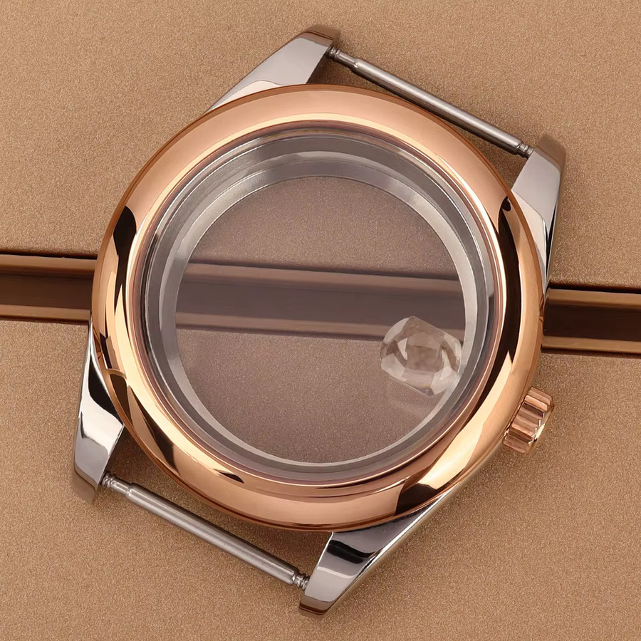 Uhrengehäuse Edelstahl, Roségold, Saphirglas, Unisex - Bild 1