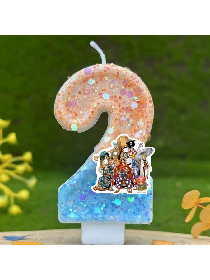 Bandai One Piece Digitale Kerzen-Zahlen, Tortendekoration, 0-9 - Bild 2