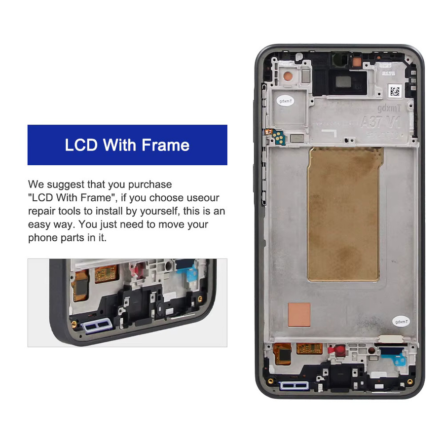 Samsung A37 5G LCD Display mit Touchscreen Digitizer in Schwarz für SM-A376E und SM-A376B Ersatzteile - Bild 4