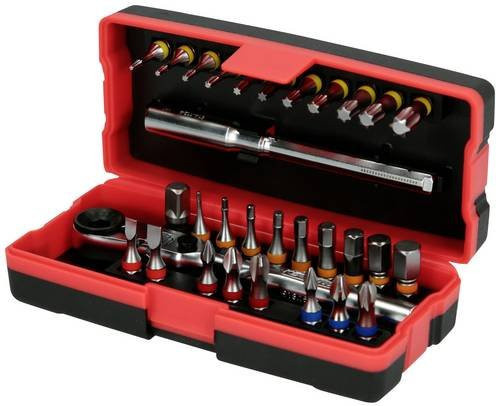 KS Tools 31-tlg. Bit-Satz 1/4 Zoll aus Edelstahl in Rot - Bild 1