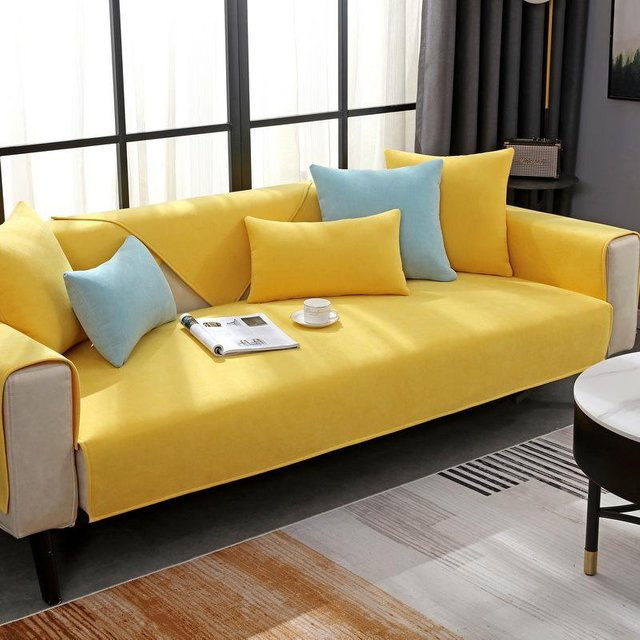 Dunkelgraues Chenille Sofakissen Modern mit Bezug, B/B: 70 x 70 cm - Bild 1