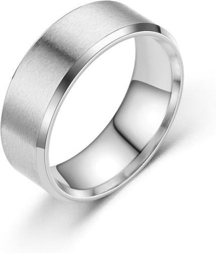 Allbestart Ring Edelstahl, Weiß, 8 mm, Unisex - Bild 1