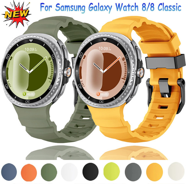 Samsung Silikonarmband, Weiß, für Samsung Galaxy Watch 8 Classic - Bild 1