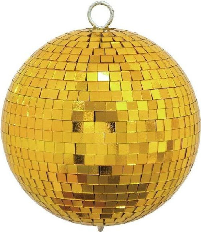 EUROLITE Spiegelkugel Gold aus Glas mit Schlaufe zum Aufhängen, Durchmesser: 15 cm - Bild 1