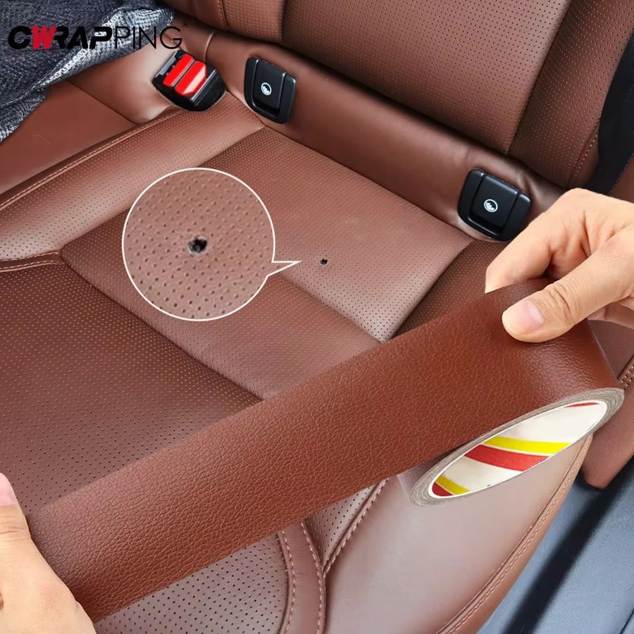 Selbstklebendes PU-Leder Klebeband in Schwarz zur Reparatur und Renovierung von Sofa, Kissen, Fahrrad, Motorrad oder Auto - Bild 4