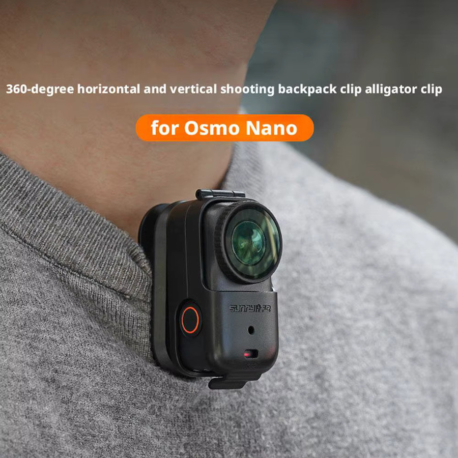 DJI Osmo Nano Rucksack-Clip in Schwarz, 360 Grad drehbarer Schnellverschluss-Clip mit Anti-Drop-Funktion für dein Vlog-Zubehör - Bild 2
