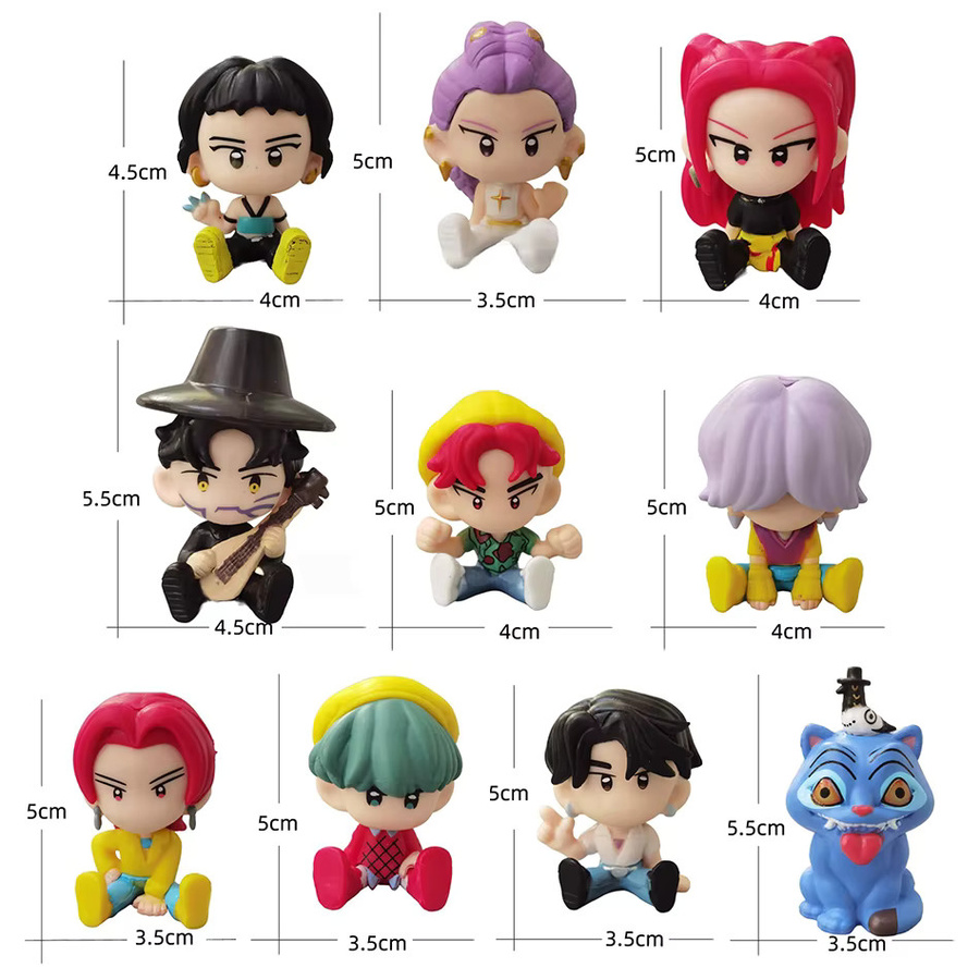 Q-Version K-Pop Actionfiguren, 10-teiliges Set, PVC, bunt - Bild 2