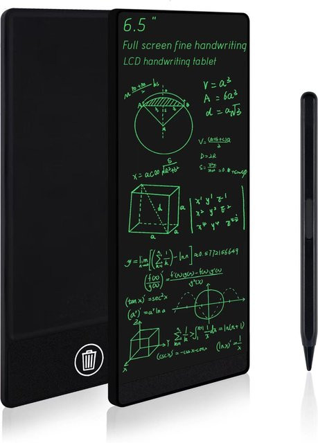 CHILDSMILEY LCD-Schreibtablett 6,5 Zoll mit Vollbild-Display und superfeiner Handschrift, magnetischer Skizzenblock in Schwarz - Bild 1