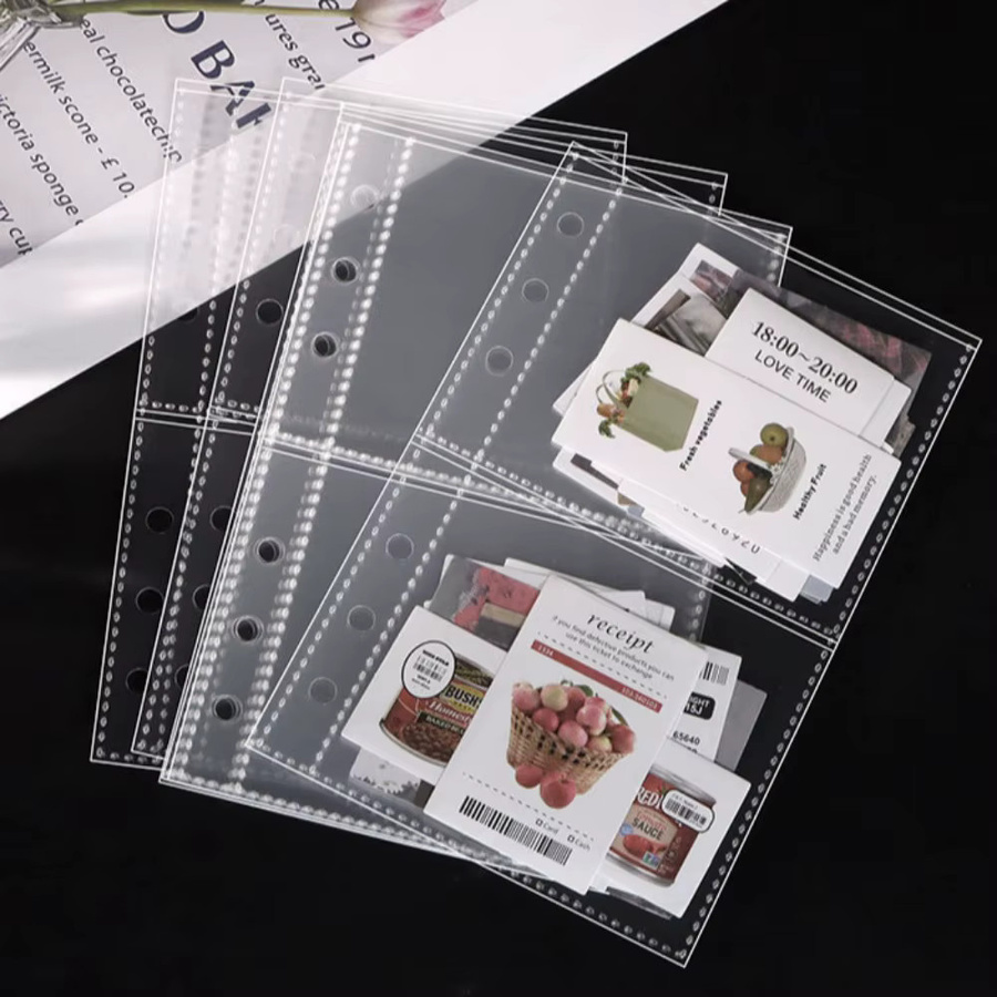 A6-Ordner für Kpop-Fotokarten als Sammelbuch und Organizer, transparent, 20 Blatt - Bild 3