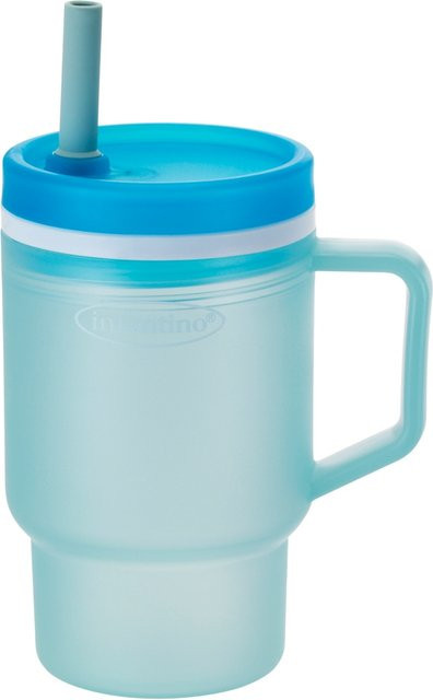 Infantino My 1st Tumbler Trinkflasche mit Strohhalm, Hellblau, 295 ml - Bild 1
