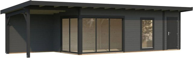 Palmako Holz-Gartenhaus Andrea Slide Plus mit Pultdach in Dunkelgrau, B: 1060 cm, T: 300 cm - Bild 1