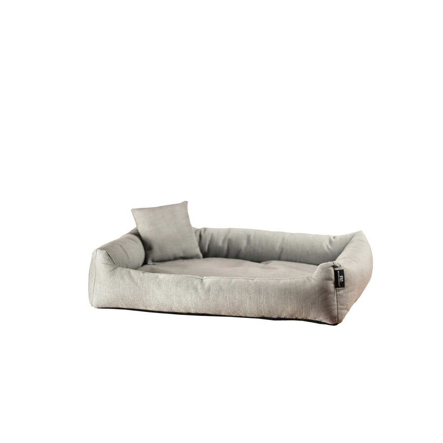 Rohrschneider Kuschelsofa für Haustiere in Grau mit abnehmbarem Bezug und rutschfester Unterseite - Bild 3