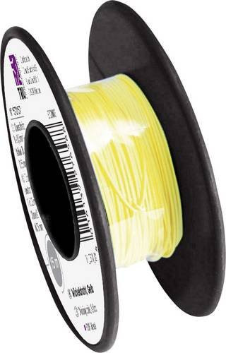 TRU Components Wickeldraht Gelb, 15 m, Querschnitt: 0,20 mm², Kunststoffbeschichtet - Bild 1
