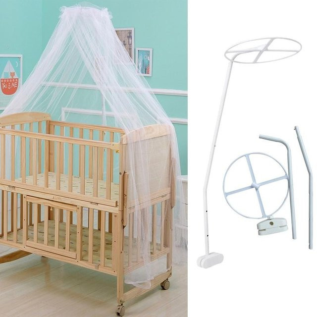 Verstellbarer Moskitonetz-Ständer als Halter für Babybetten und Kinderbetten in Weiß und Multicolour - Bild 1