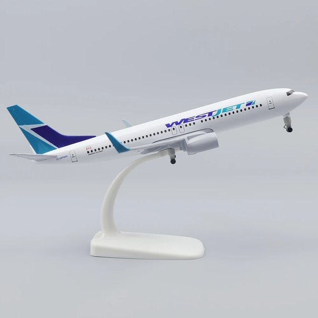 ZOCO B737 Westjet Flugzeugmodell, 1:400, Metall - Bild 1