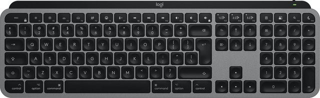 Logitech MX Keys S for Mac kabellose Full-Size-Tastatur mit Hintergrundbeleuchtung und Bluetooth in Space-Grau (QWERTY US International) - Bild 1