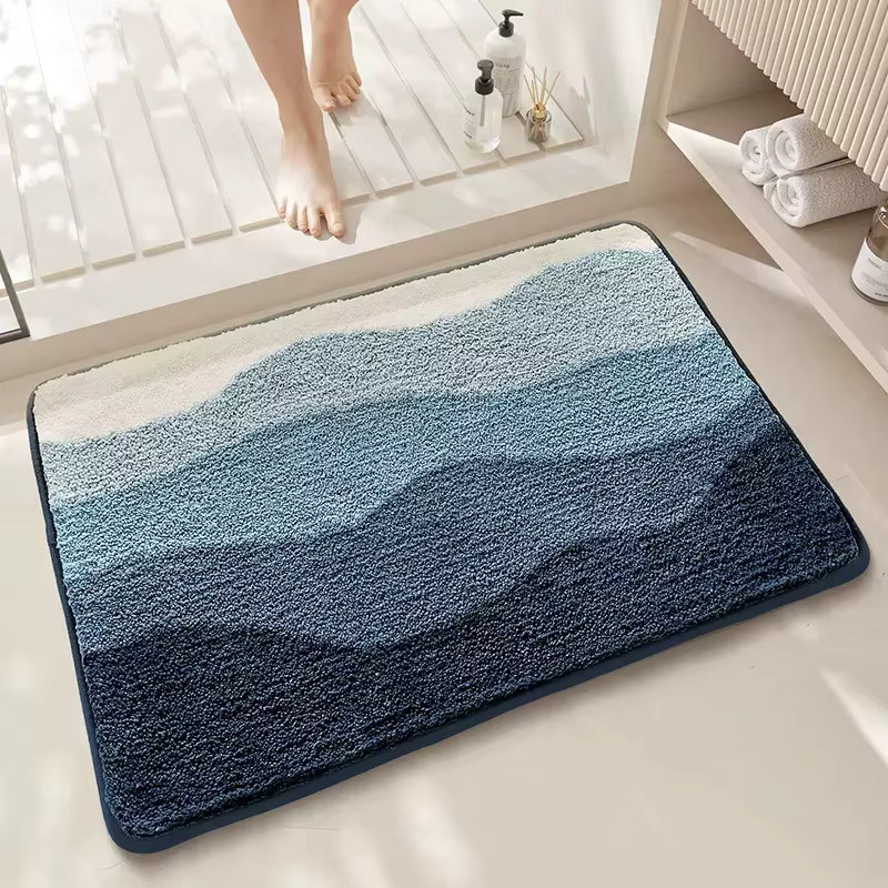VIKAMA Bodenteppich aus Kaschmirimitat, rutschfest und saugfähig, Farbe: Nature, B/T: 60 x 40 cm - Bild 1