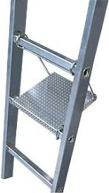 Krause Combi-Tritt und Ablage aus Aluminium in Silber für Sprossen-Leitern, Höhe: 40 cm - Bild 1