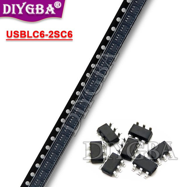 20 Stück USBLC6-2SC6 SOT23-6 Chipsatz in Schwarz von DIYGBA - Bild 1