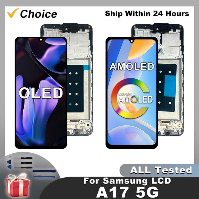 Samsung Galaxy A17 AMOLED Display mit Touchscreen Digitizer in Schwarz für SM-A176B SM-A175M SM-A175F Ersatzteil - Bild 1