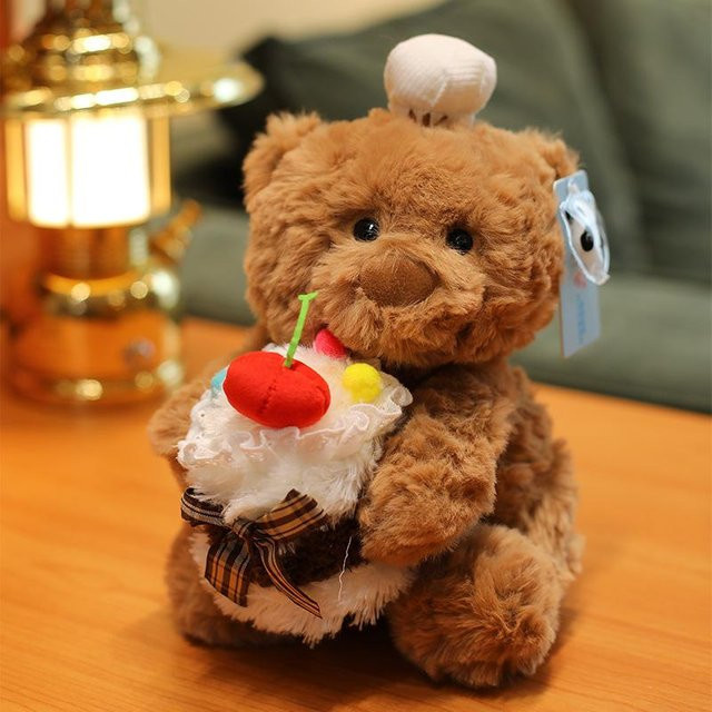 Yiran toy Süßer Koch Bär, Plüschtier, 25cm, Braun - Bild 1