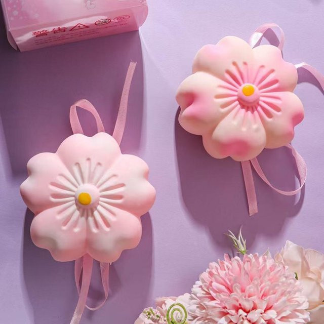 BC Pet Supplies Kirschblüten-Tofu-Quetschball, Fidget-Gadget, rosa - Bild 1