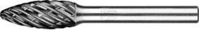 PFERD Hochleistungsfrässtift STEEL Flamme B Hartmetall für Stahl, Farbe: Silber, Durchmesser: 10 mm, Länge: 25 mm, Schaft-Durchmesser: 6 mm, HICOAT Beschichtung - Bild 1