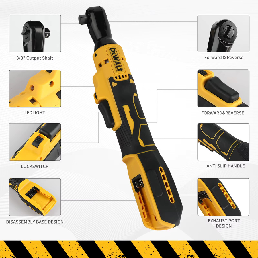 DeWalt DCF512/DCF513 Bürstenloser rechtwinkliger Ratschen-Schraubenschlüssel mit LED und variabler Geschwindigkeit, 20 V Akku-Elektrowerkzeug - Bild 2