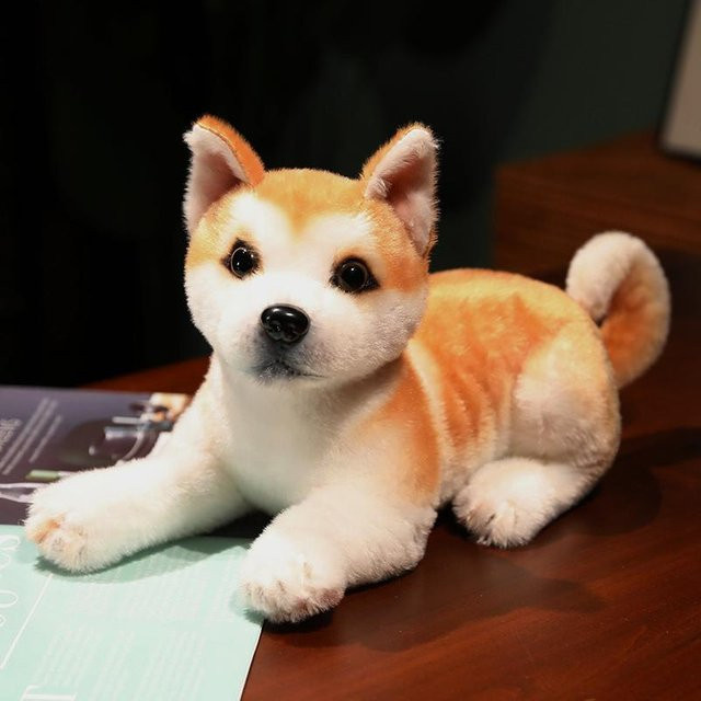 Kidsly Akita Hund Kuscheltier Plüsch, 25cm, Braun - Bild 1