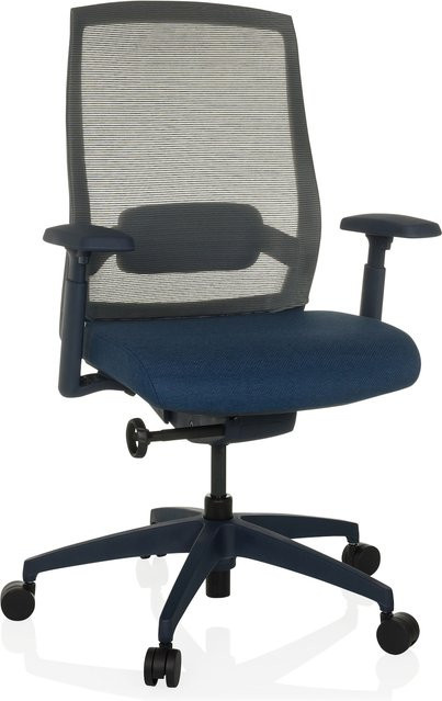 hjh OFFICE Profi Bürostuhl COLORE mit Armlehnen aus Stoff und Netzstoff, höhenverstellbar - Bild 1