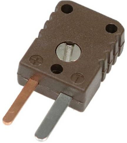 B + B Thermo-Technik Miniaturstecker Typ T in Braun für den Temperaturbereich von -50 bis +120°C - Bild 1