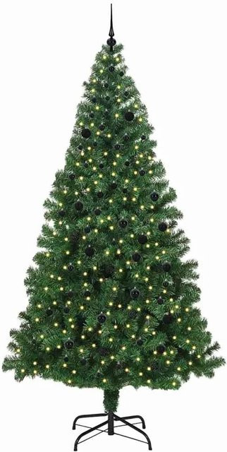 vidaXL Künstlicher Weihnachtsbaum in Grün mit 300 warmweißen LEDs und Ständer, Höhe: 240 cm - Bild 1