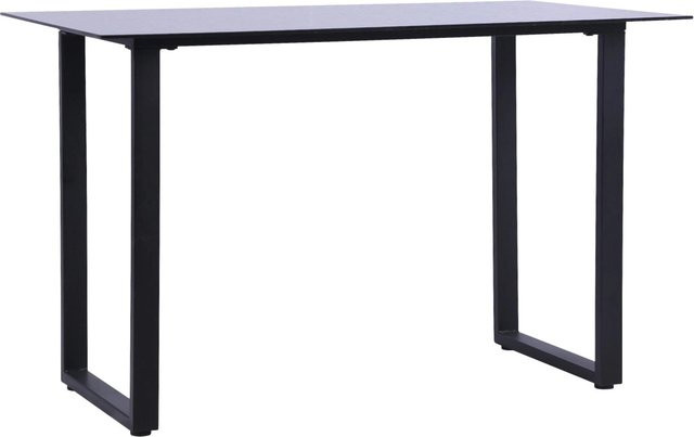 Mömax Esstisch Pedro modern rechteckig in Schwarz und Grün mit Glasplatte und Metallgestell B/T/H: 160 x 76 x 76 cm - Bild 1