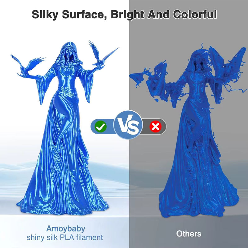 3D Maliang PLA+ Seiden-Filament für FDM-3D-Drucker, 1,75 mm, Blau, 250 g - Bild 3