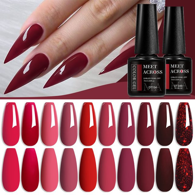 Meet Across Crimson Nagellack, burgunderrot, glänzend, 7 ml - Bild 1