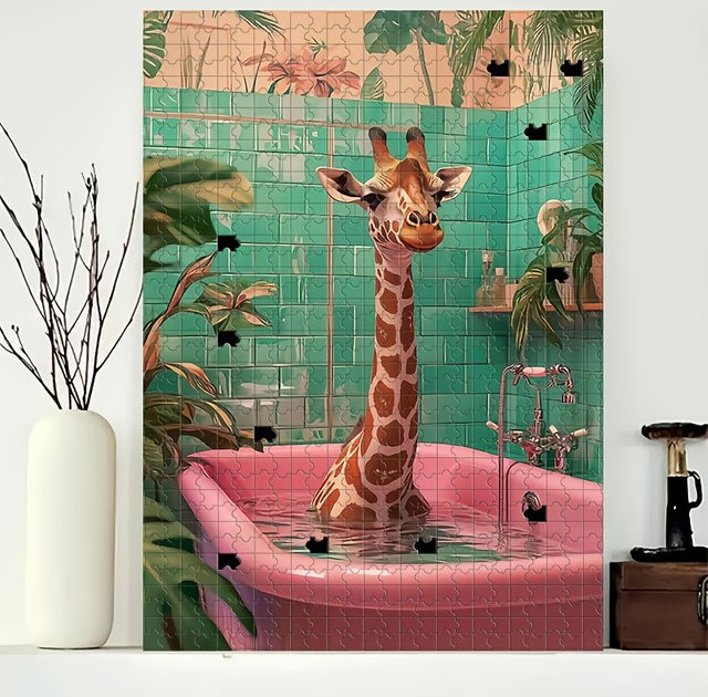 Platinum Challenger Giraffen-Bade-Puzzle, 1.000 Teile - Bild 1