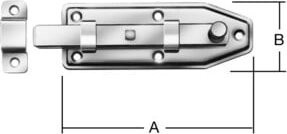 VORMANN Fensterriegel mit Schlaufe, gerade, Edelstahl rostfrei, Farbe: Silber, B/H/T: 35 x 100 x 1 mm - Bild 1