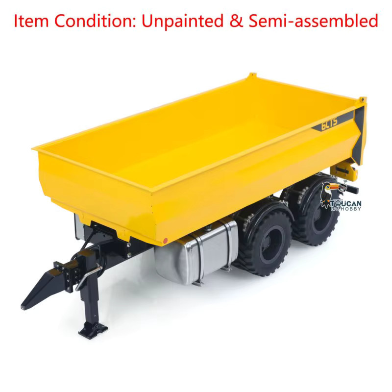 Wheelfun Dump Trailer KIT CUT Modell, 1:14, Metall, 2 Achsen, Hydraulisch - Bild 3