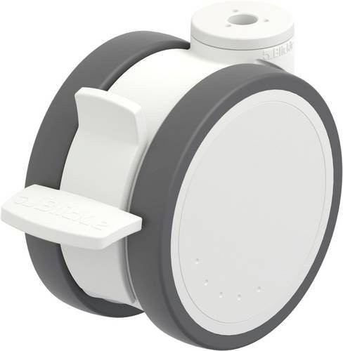 Blickle LKD-PATH 125K-FI Kunststoff-Doppelrolle in Grau und Weiß mit 125 mm Durchmesser und einer Tragfähigkeit von 125 kg - Bild 1