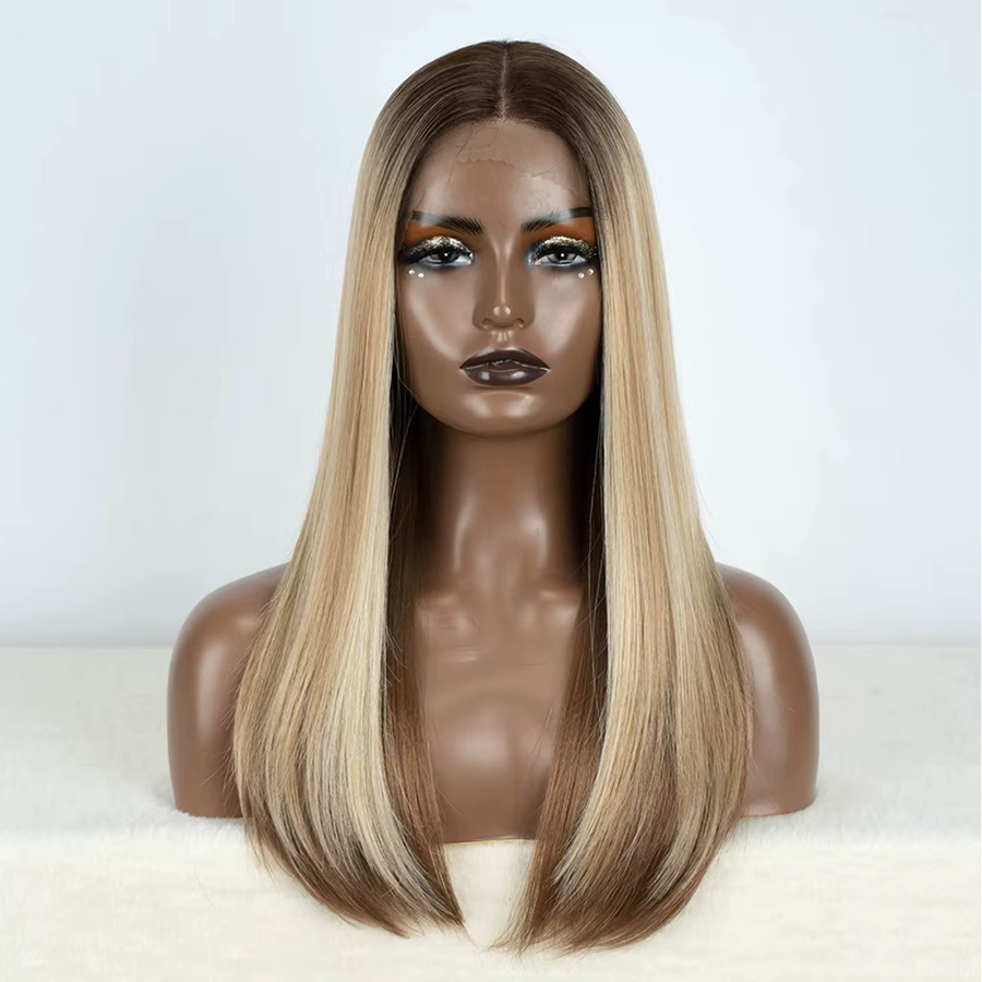 FASHION IDOL Lace-Front-Perücke, Bob-Perücke für Damen, 55,9 cm, braun, blond, schwarz - Bild 2