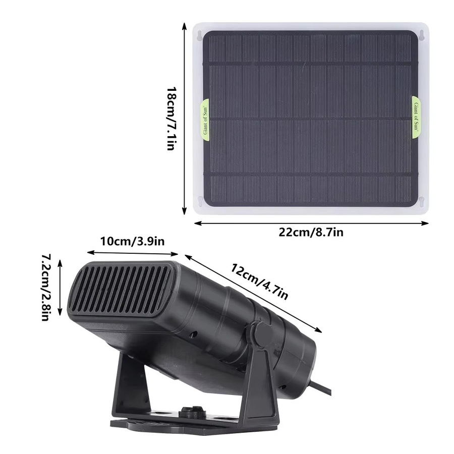 Dreamburgh Tragbare Solarheizung für Auto und Outdoor Camping in Schwarz - Bild 4