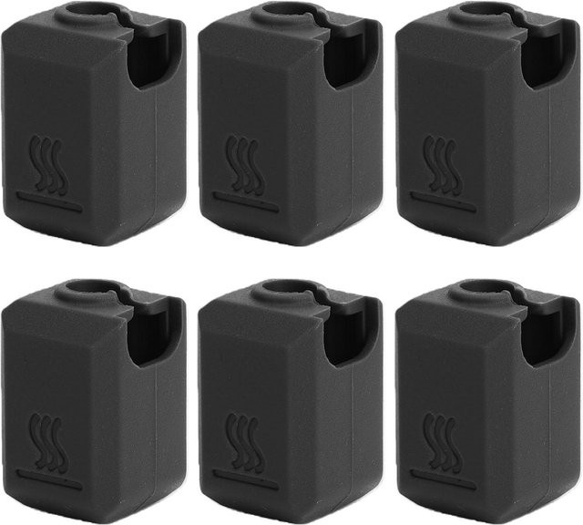 6 Stück Hitzebeständige Silikonhüllen in Schwarz passend für Snapmaker U1 FDM 3D-Drucker als Isolierhülle Ersatzset - Bild 1