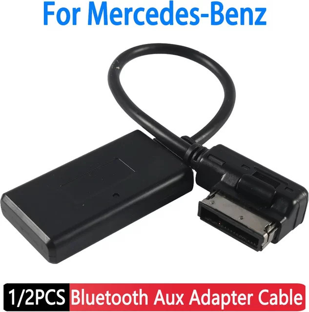 Bluetooth Wireless AUX Adapter für Mercedes-Benz A/B/C/E/M/S/R/W/GL/ML/SL/CLS/SLK/GLK Klassen (2009-2014), Schwarz - Bild 1