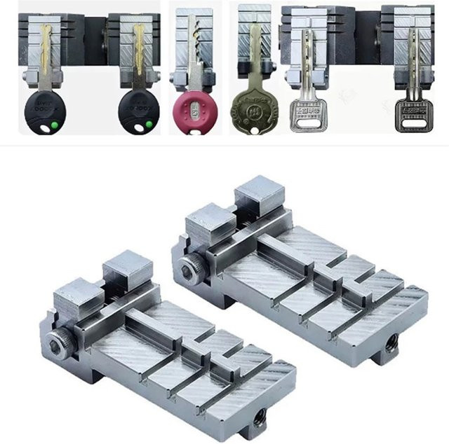 OLOEY Multifunktionale Universal Schlüssel Spannvorrichtung in Silber für manuelle Schlüssel-Schneidemaschinen und Schlosserwerkzeuge - Bild 1